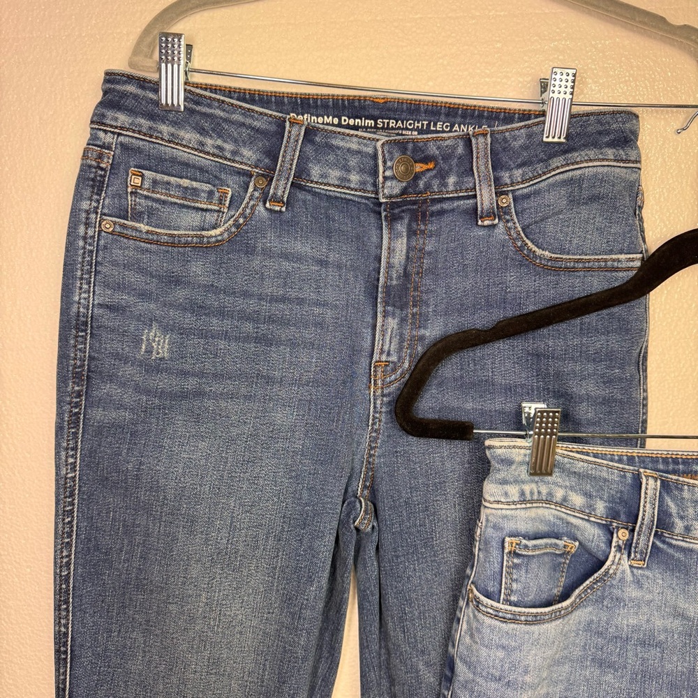 Chicos 2pc jeans bundle size 4 girlfriend slim leg ankle / straight leg ankle - Picture 3 of 13